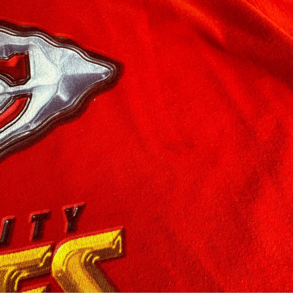 Pro Player Kansas City Chiefs Tee Shirt Red Vintage Crew Neck Short Sleeve XXL - Picture 9 of 13